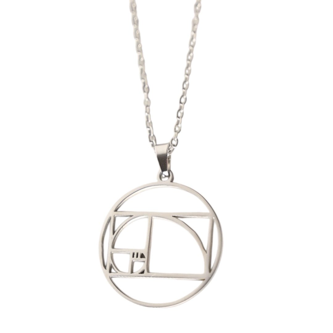 Silberne Halskette „Goldener Schnitt“ - CrystalScents