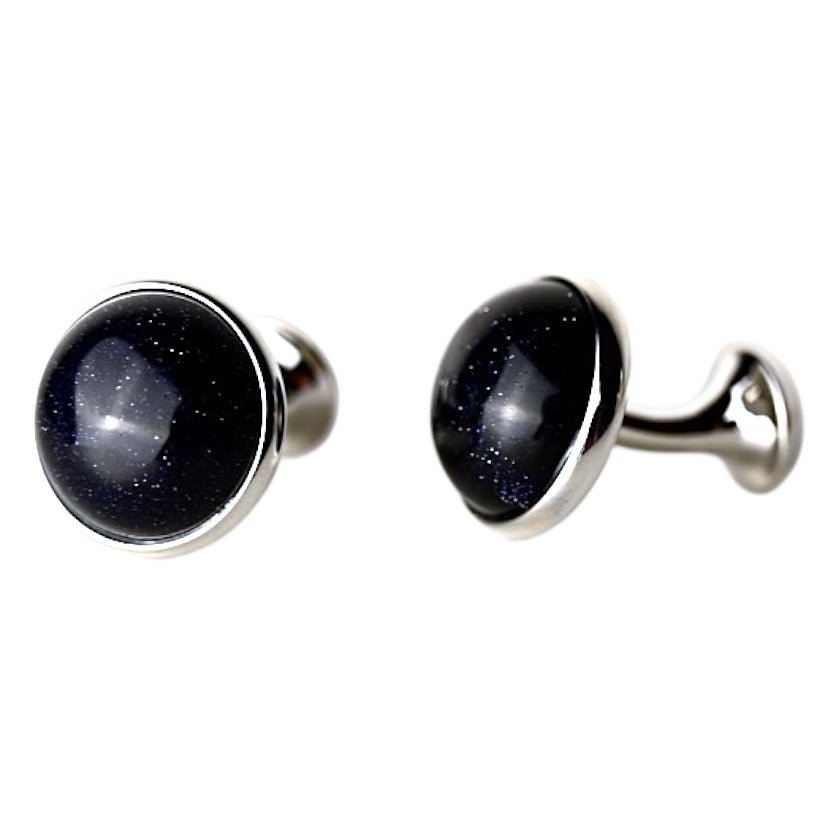 Silberne Manschettenknöpfe Blaufluss - CrystalScents