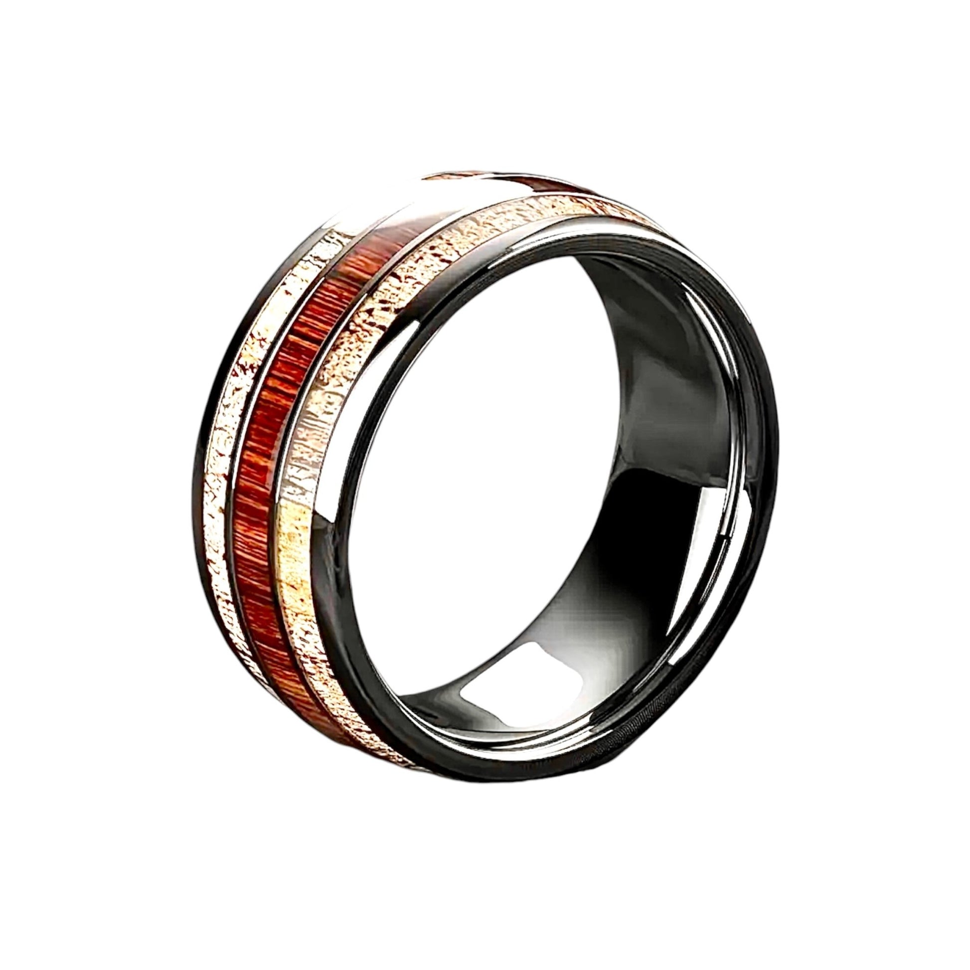 Silberner Ring mit Holzmaserung - CrystalScents