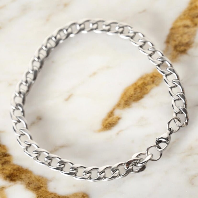 Silbernes grobes Armband - CrystalScents