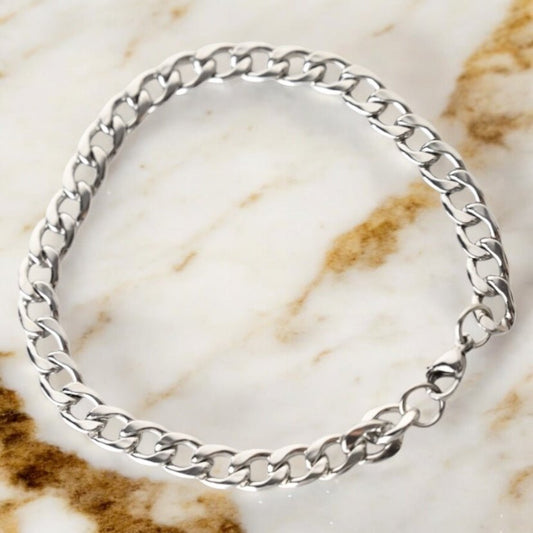 Silbernes grobes Armband - CrystalScents