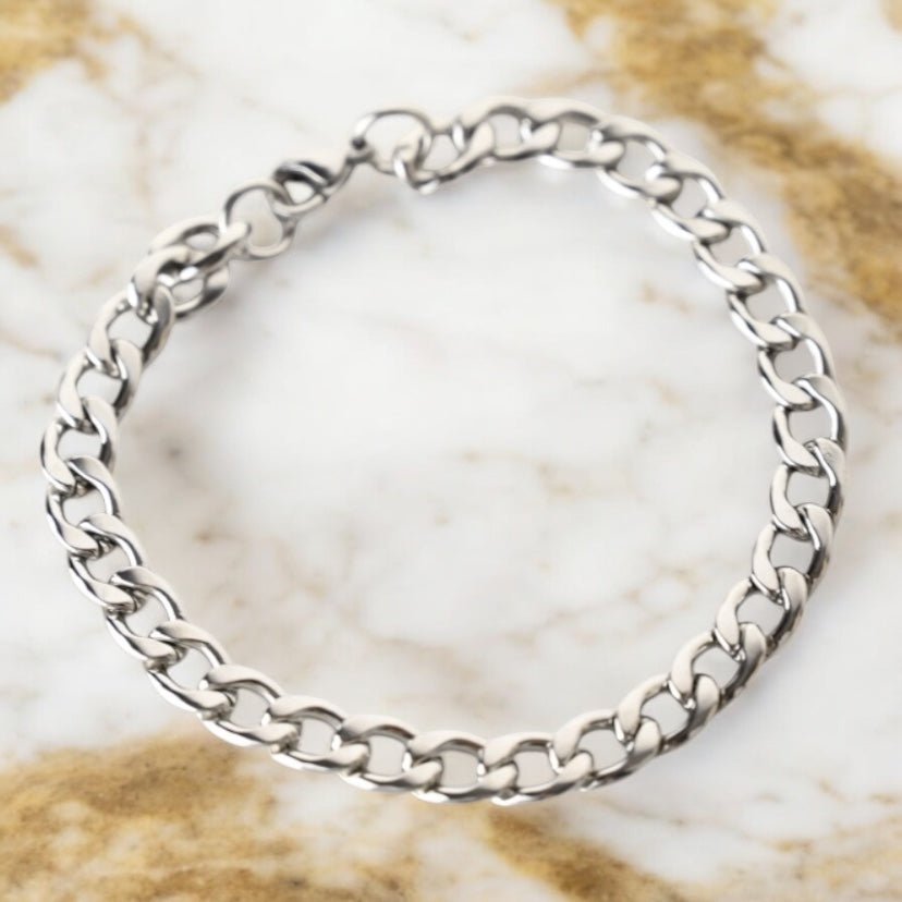 Silbernes grobes Armband - CrystalScents