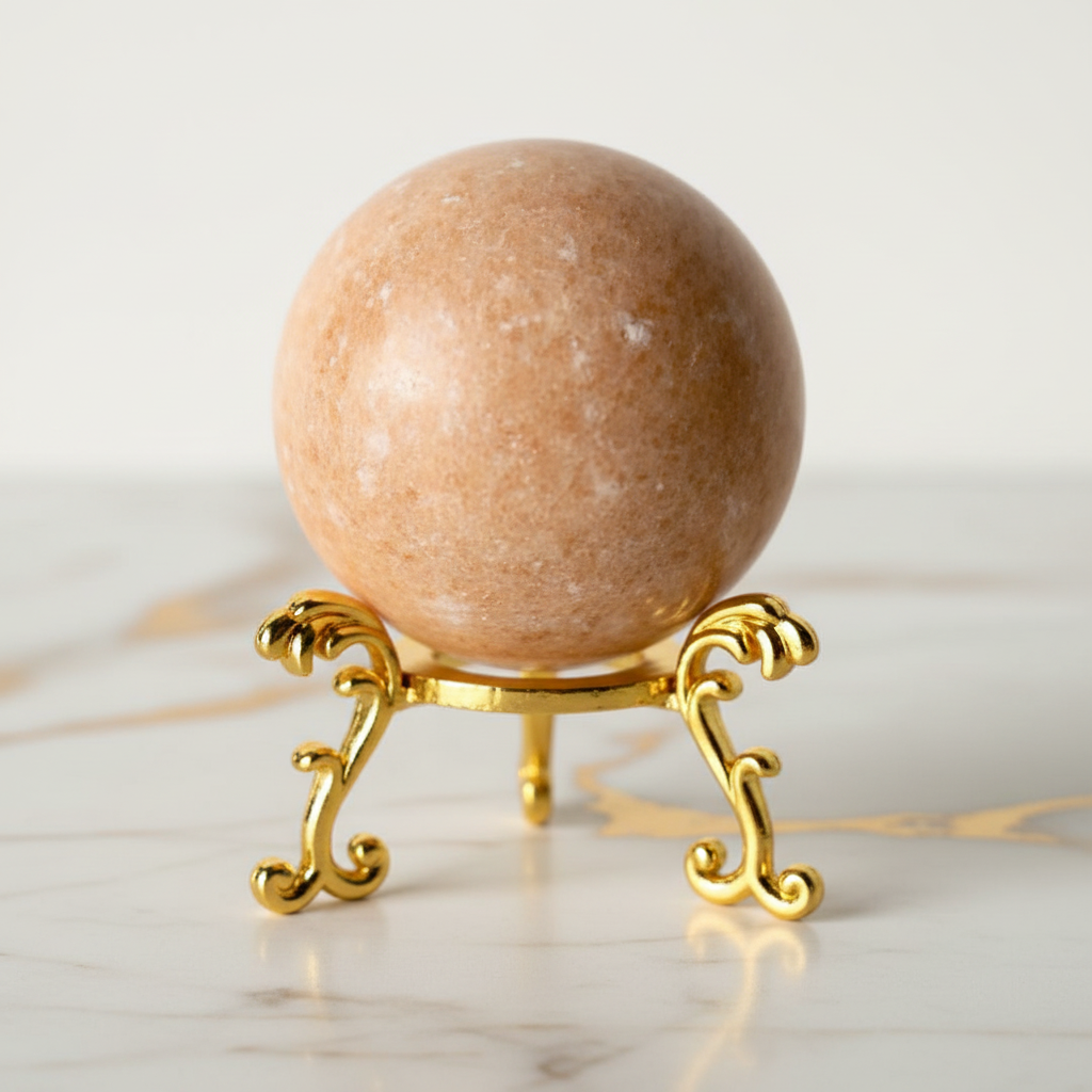 Sonnenstein-Sphäre mit goldenem Glitzer
