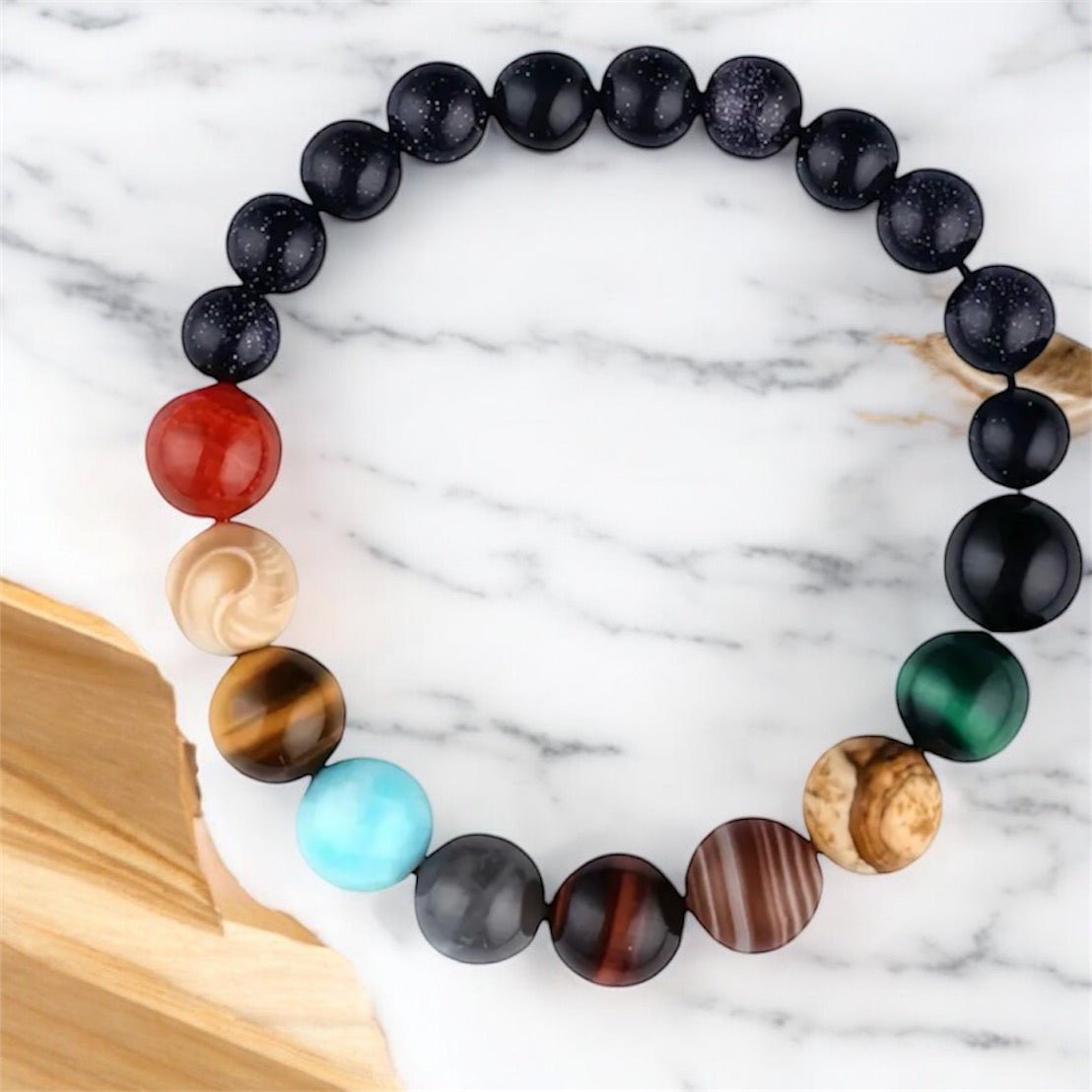Sonnensystem Perlen - Armband - CrystalScents