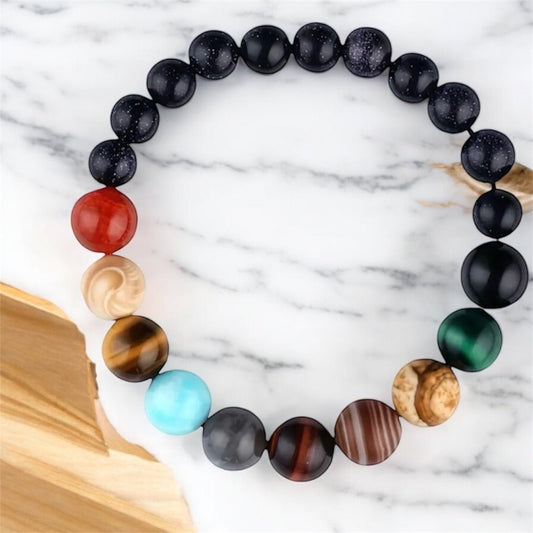 Sonnensystem Perlen - Armband - CrystalScents