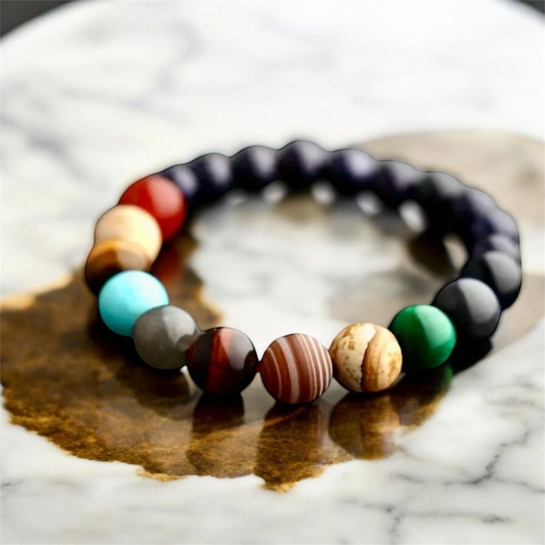Sonnensystem Perlen - Armband - CrystalScents