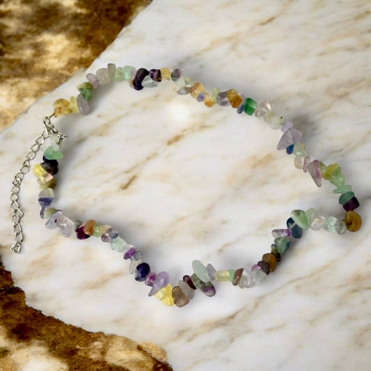 Splitter Halskette Fluorit - CrystalScents