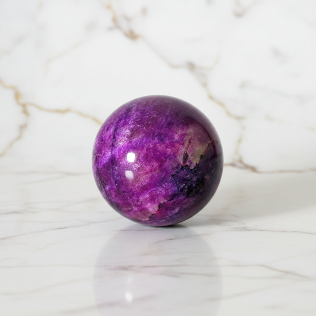 Lila Mondstein Kugel – Lila Meditationsbegleiter CrystalScents