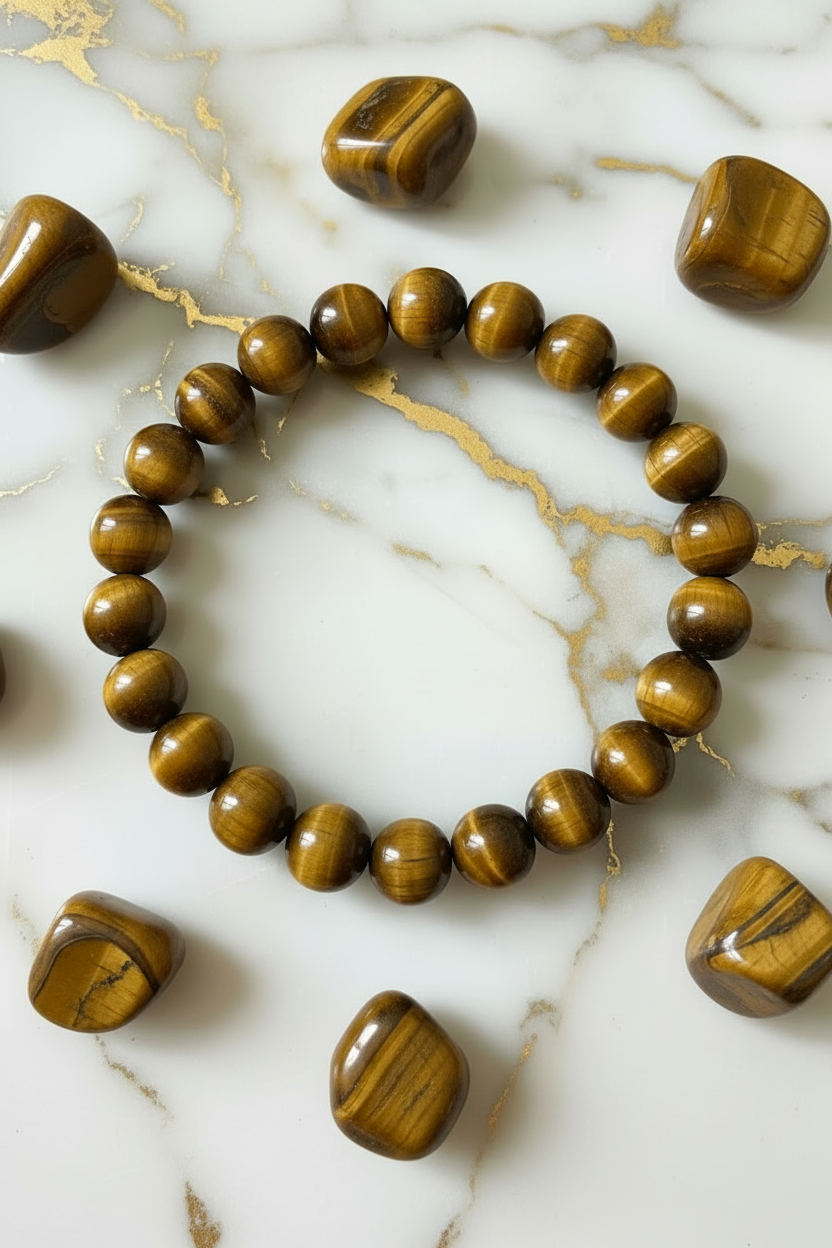 Tigerauge Armband Marmor