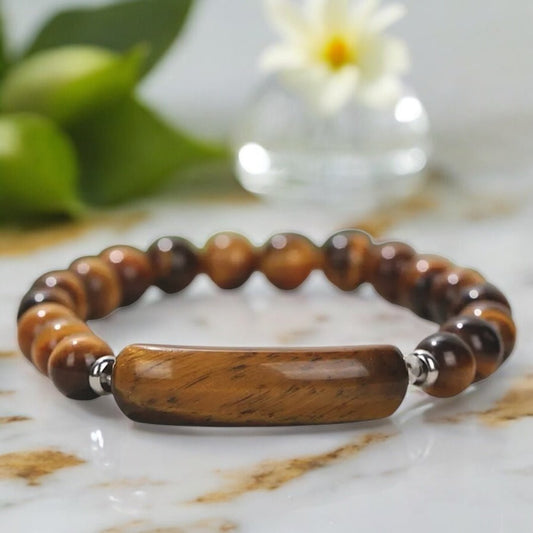 Tigerauge Armband mit Highlight - CrystalScents
