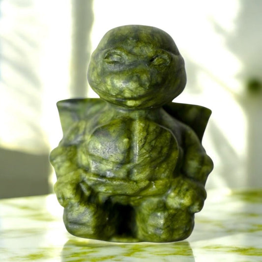 Turtle Ninja aus Serpentin Bo - CrystalScents