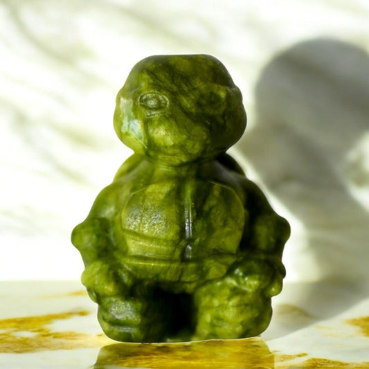 Turtle Ninja aus Serpentin Katana - CrystalScents