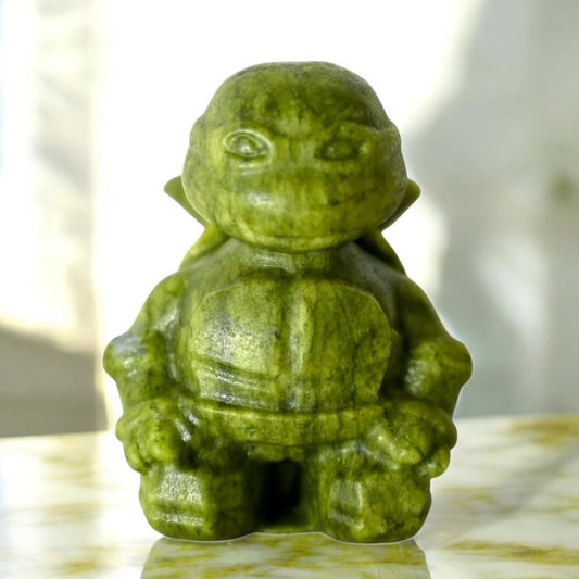 Turtle Ninja aus Serpentin Sai - CrystalScents
