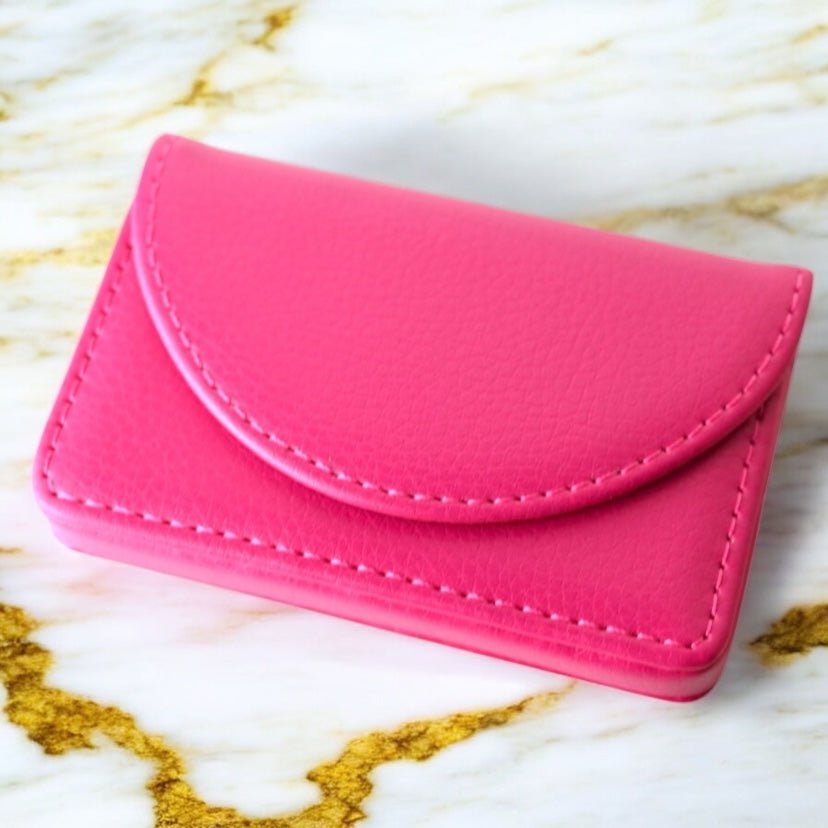 Visitenkartenetui Leder; Pink - CrystalScents