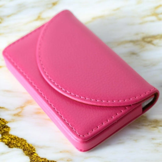 Visitenkartenetui Leder; Pink - CrystalScents