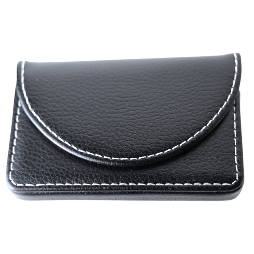 Visitenkartenetui Leder; Schwarz - CrystalScents