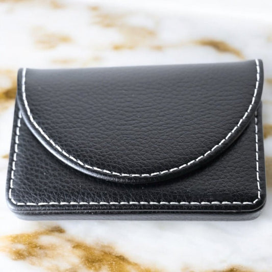 Visitenkartenetui Leder; Schwarz - CrystalScents