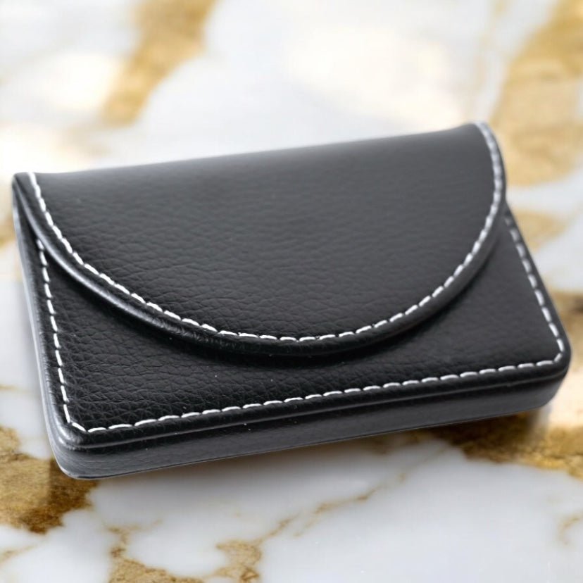 Visitenkartenetui Leder; Schwarz - CrystalScents