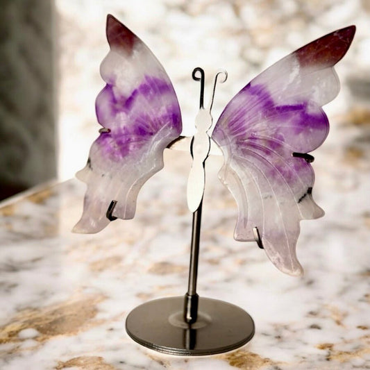 Wunderschöner Schmetterling mit Amethyst - Flügeln - CrystalScents