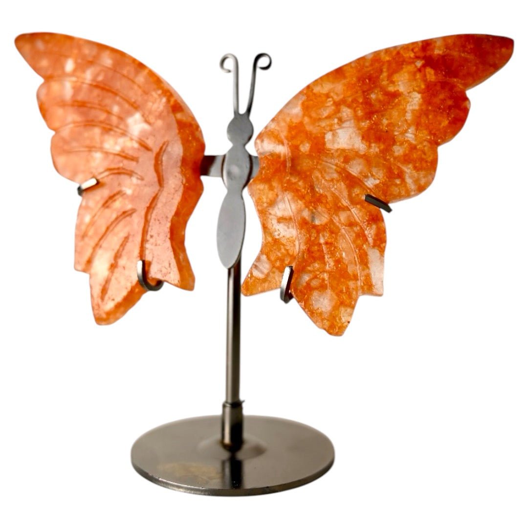 Wunderschöner Schmetterling mit Feuerquarz - Flügeln - CrystalScents