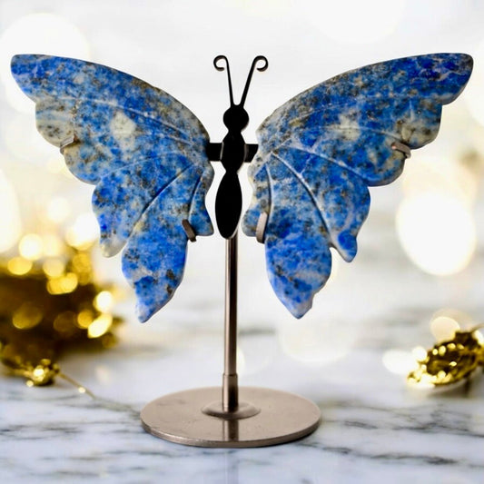 Wunderschöner Schmetterling mit Lapislazuli - Flügeln - CrystalScents