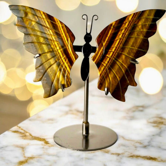 Wunderschöner Schmetterling mit Tigeraugen - Flügeln - CrystalScents