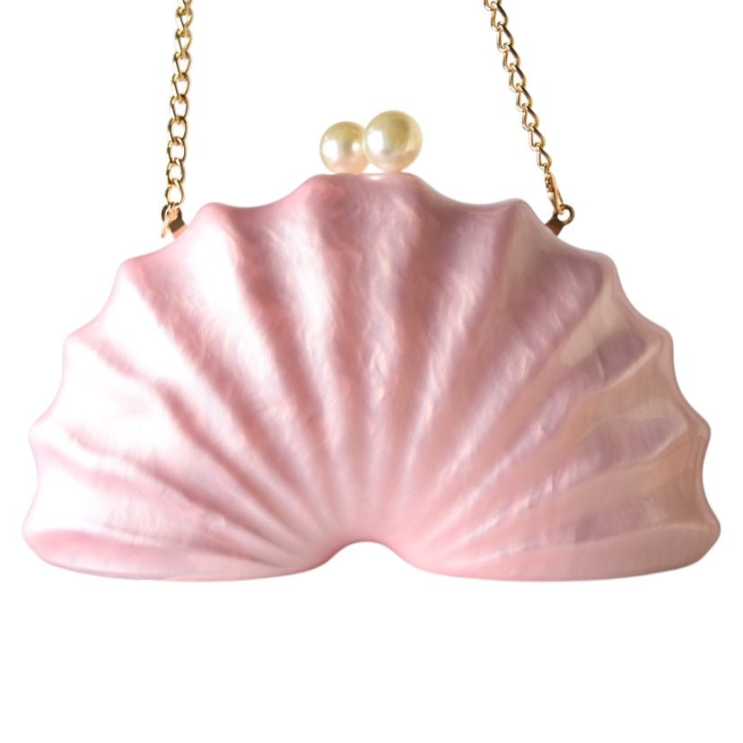 Zauberhafte Perlmutt Clutch in Zartrosa - CrystalScents
